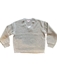 Heather Grey V-Neck Pullover