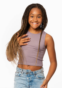 Malibu Sugar Ribbed Crop Sports Tank Top