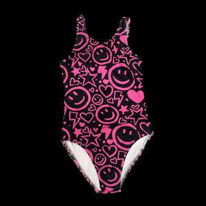 Black & Pink Smile Swimsuit
