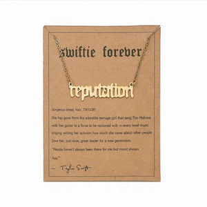 Taylor Swift Reputation Necklace