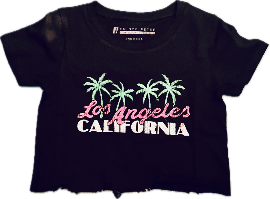 Cali Palm Trees Crop Tee