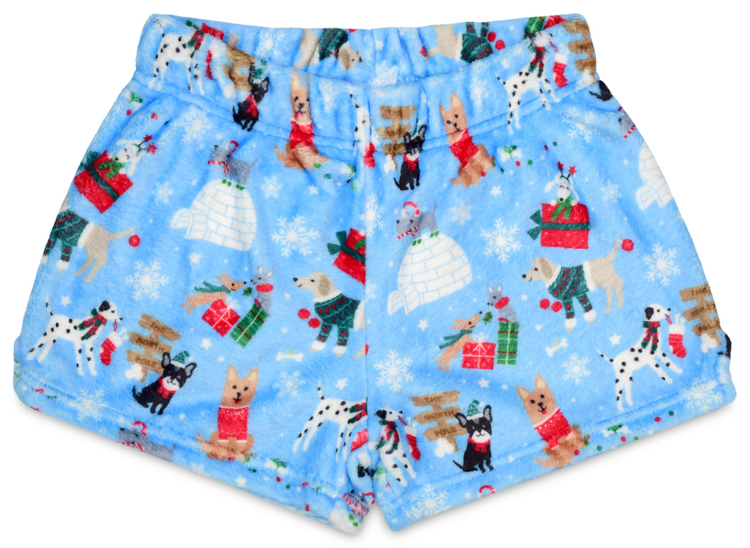 Holiday Hounds Plush Shorts