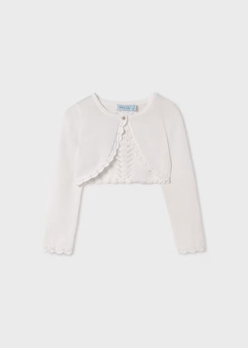 White Knit Bolero Sweater