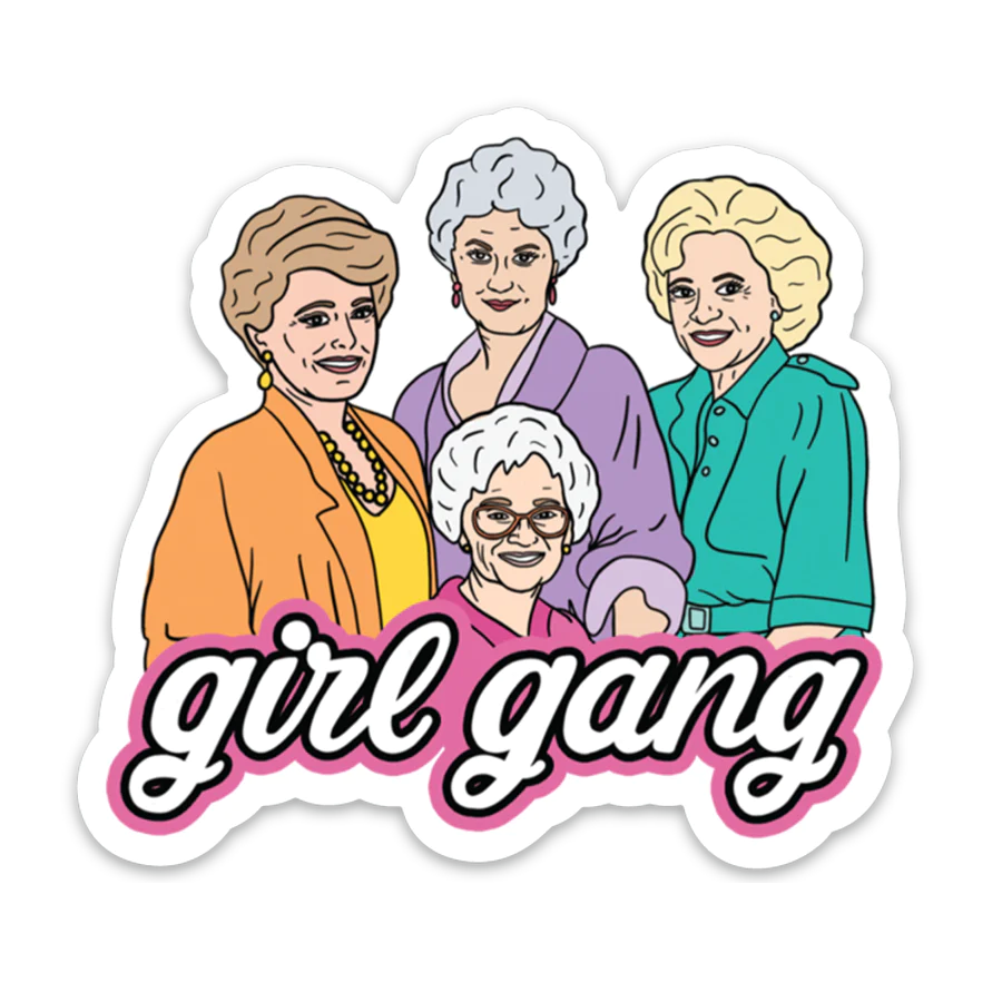 Girl Gang Golden Sticker