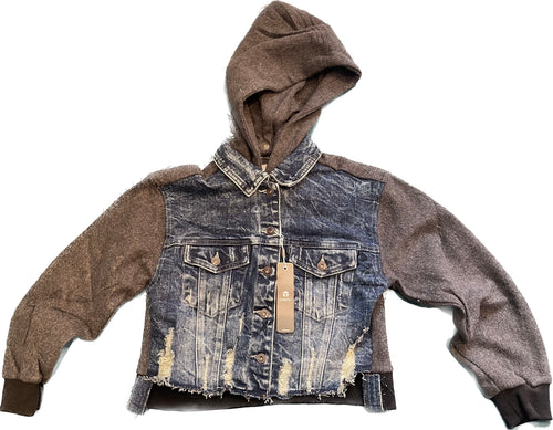 Denim Sweatshirt Jacket