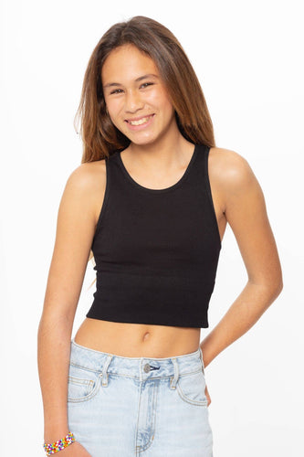 Malibu Sugar Ribbed Crop Sports Tank Top