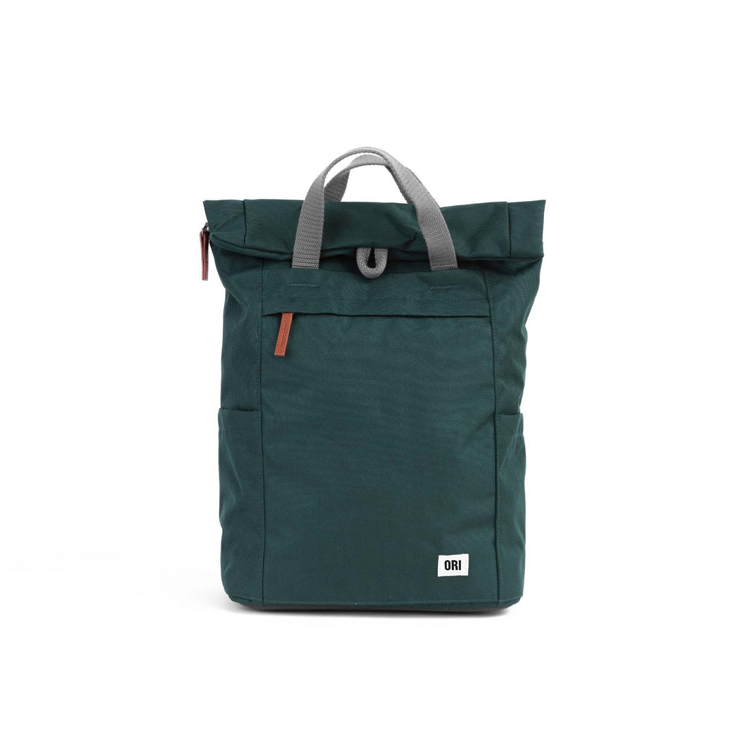 Finchley A Medium Recycled Canvas Backpack - Forest