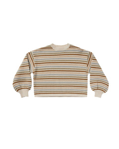 Honeycomb Boxy Crop Sweater